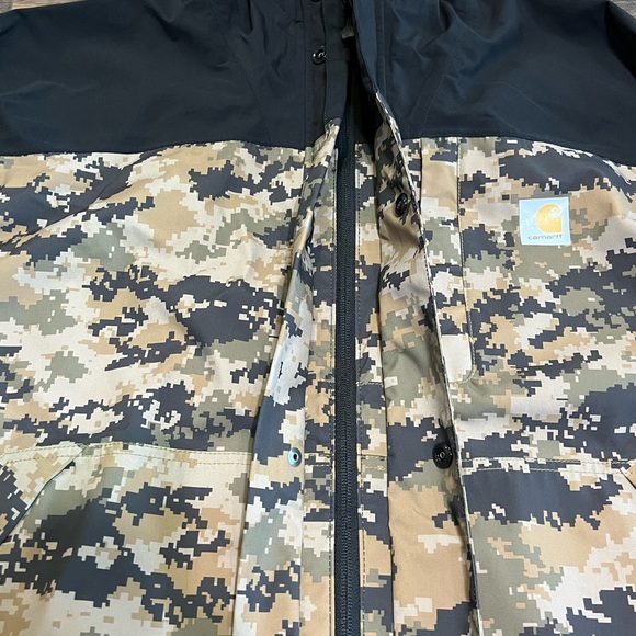 Carhartt Storm Defender Waterproof Rain Jacket Men's XL Hooded Zip Camo - Picture 12 of 16